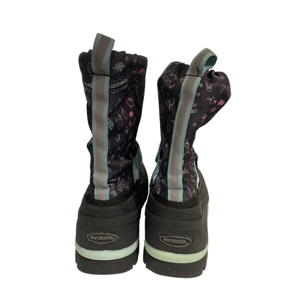 Northside Frosty XT Kids Size 5 Black Teal Insulated Winter snow Boots shoes - Picture 3 of 7